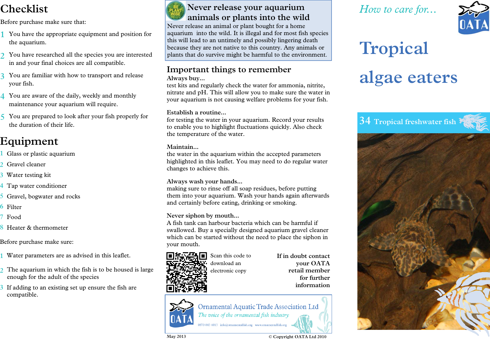 Page 1 of 2 - 34 Tropical Algae Eaters  Care-Sheet-Tropical-Algae-Eaters