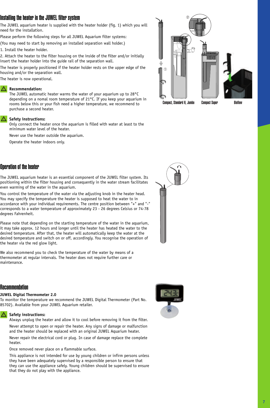 Page 7 of 12 - Gebrauchsanweisung  Juwel-Rio-125-Aquarium-Manual