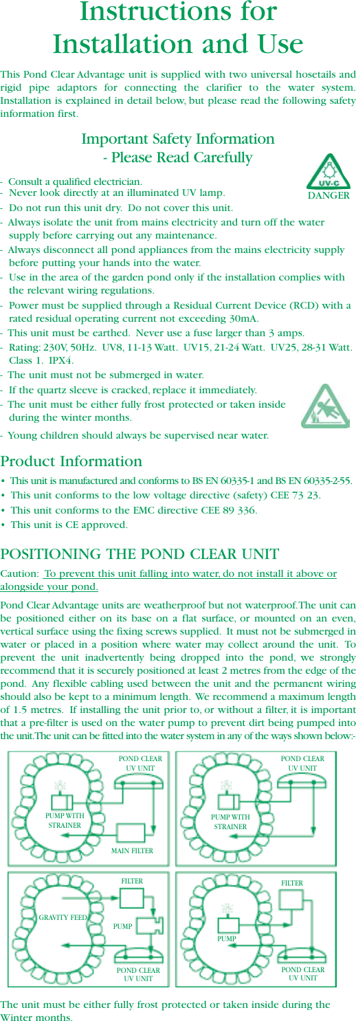 Page 3 of 8 - Pond Clear Adv 04 Instruc 2 Pond-Clear-Advantage-UV-Clarifier-instructions