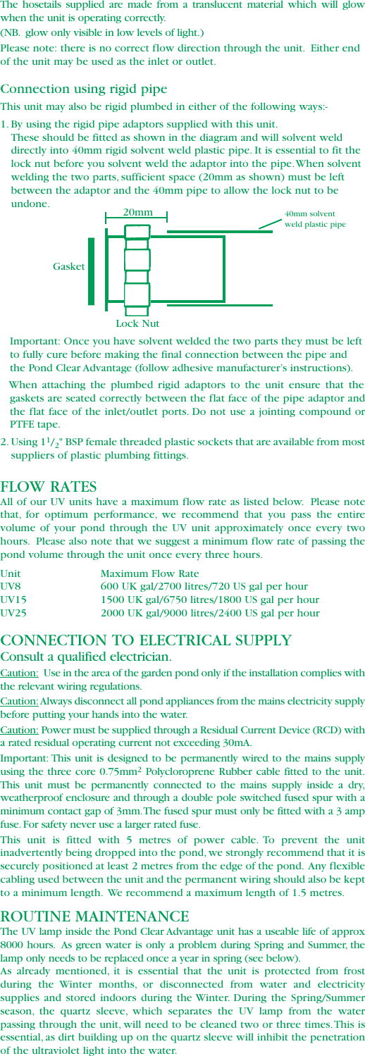 Page 5 of 8 - Pond Clear Adv 04 Instruc 2 Pond-Clear-Advantage-UV-Clarifier-instructions