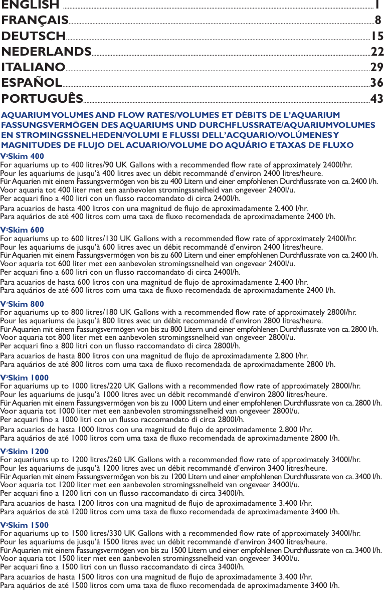 Page 2 of 10 - V2-Skim-300-500-Compact-Protein-Skimmer-instructions