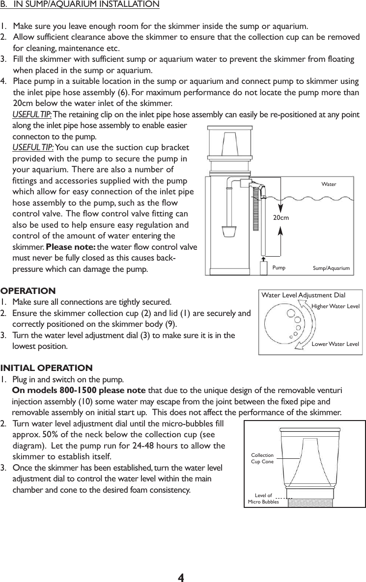 Page 6 of 10 - V2-Skim-300-500-Compact-Protein-Skimmer-instructions