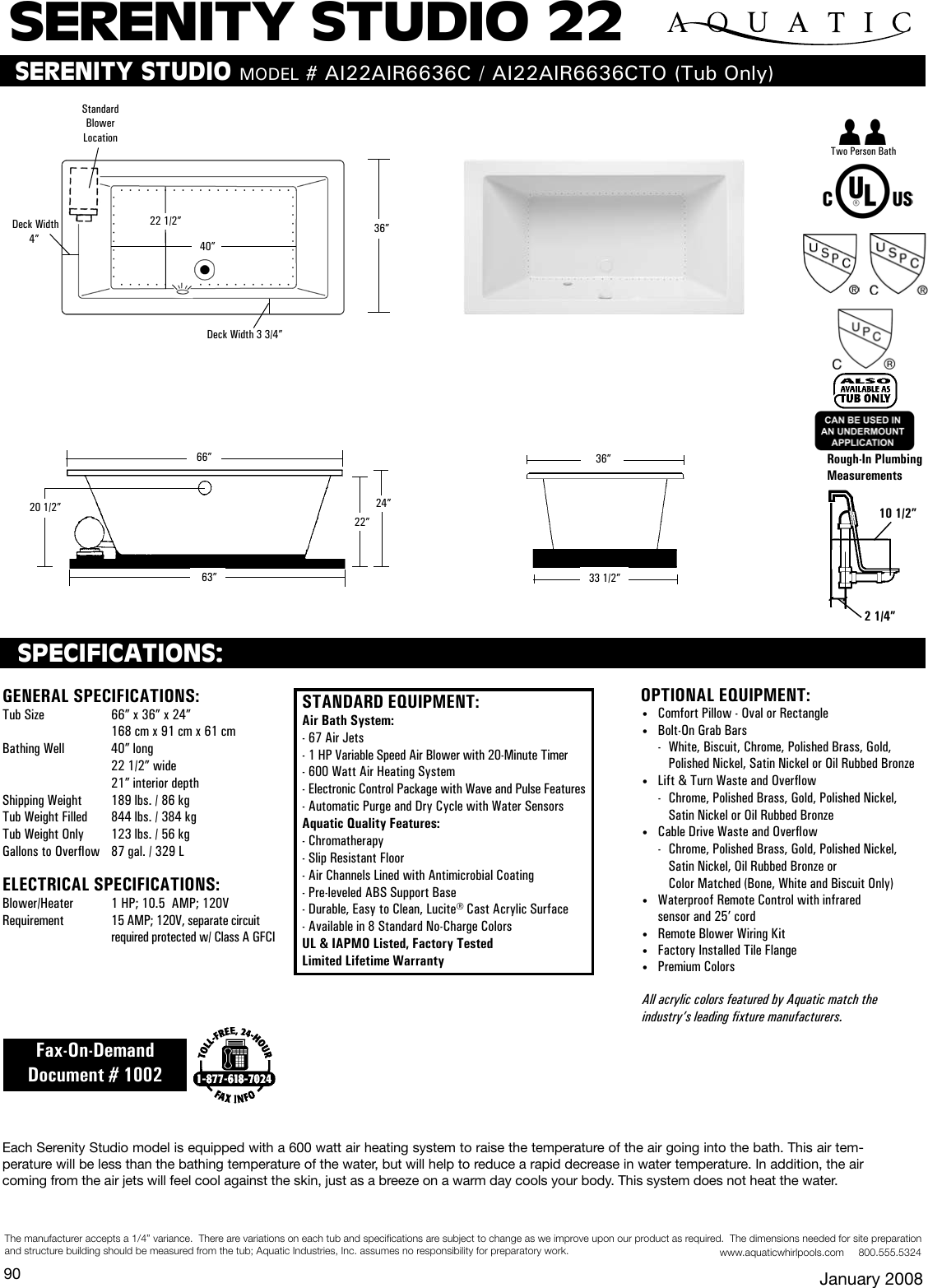 Page 1 of 1 - Aquatic Aquatic-Ai22Air6636Cto-Users-Manual-  Aquatic-ai22air6636cto-users-manual