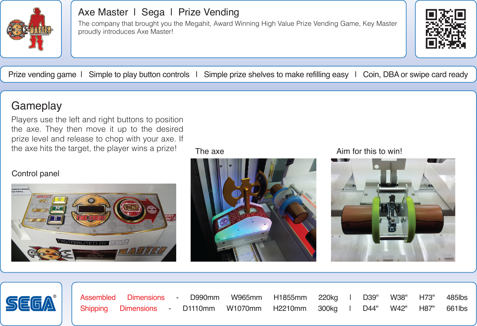 Arcade Axe Master Info Sheet User Manual