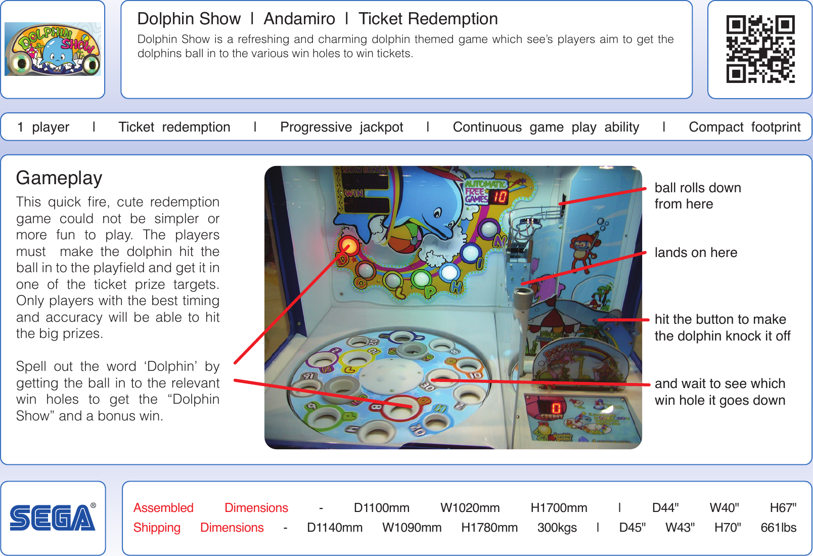 Page 2 of 2 - Arcade Dolphin Show Info Sheet User Manual