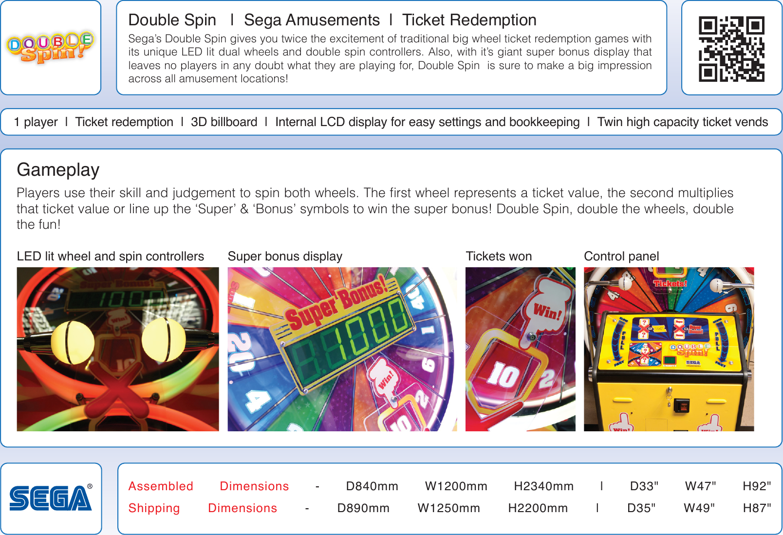 Page 2 of 2 - Arcade Double Spin Info Sheet User Manual