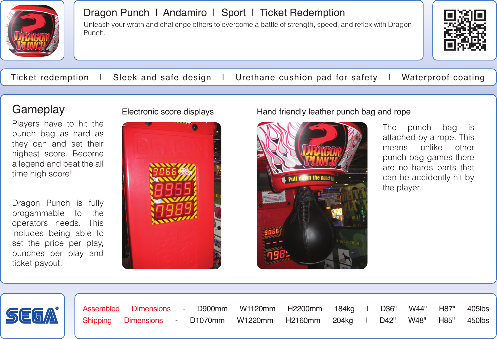 Arcade Dragon Punch Info Sheet User Manual