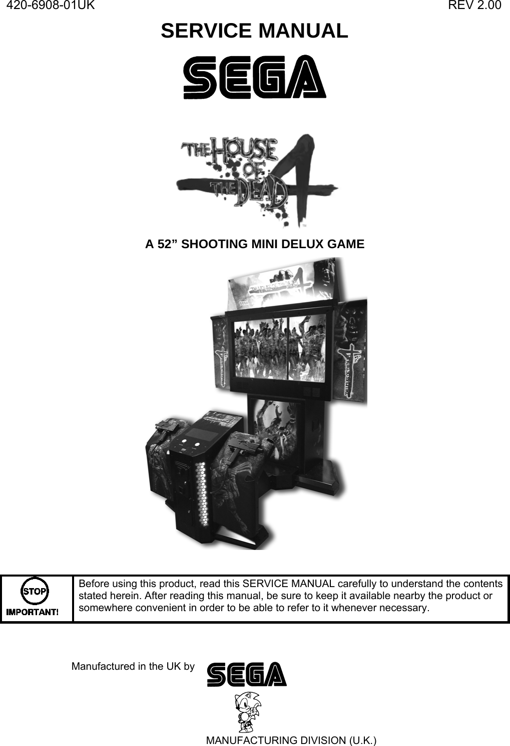 house of the dead 4 arcade manual