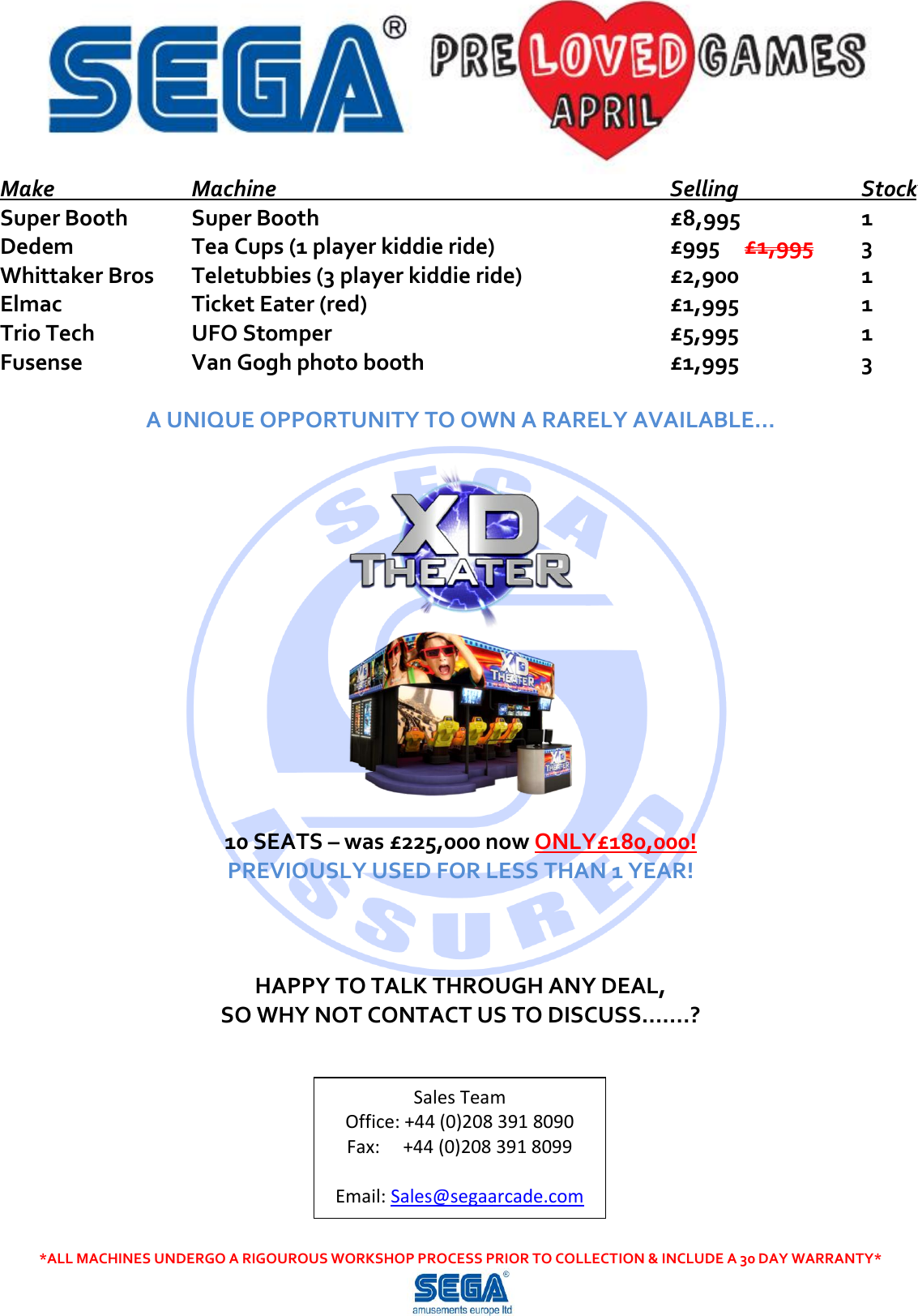 Page 4 of 4 - Arcade Pre Loved Games April 2014 Machine User Manual