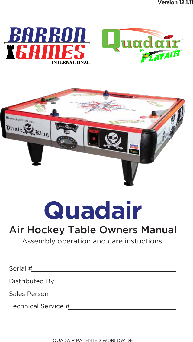 Arcade Quad Air Manual Bg Quadair Manual Update3 User