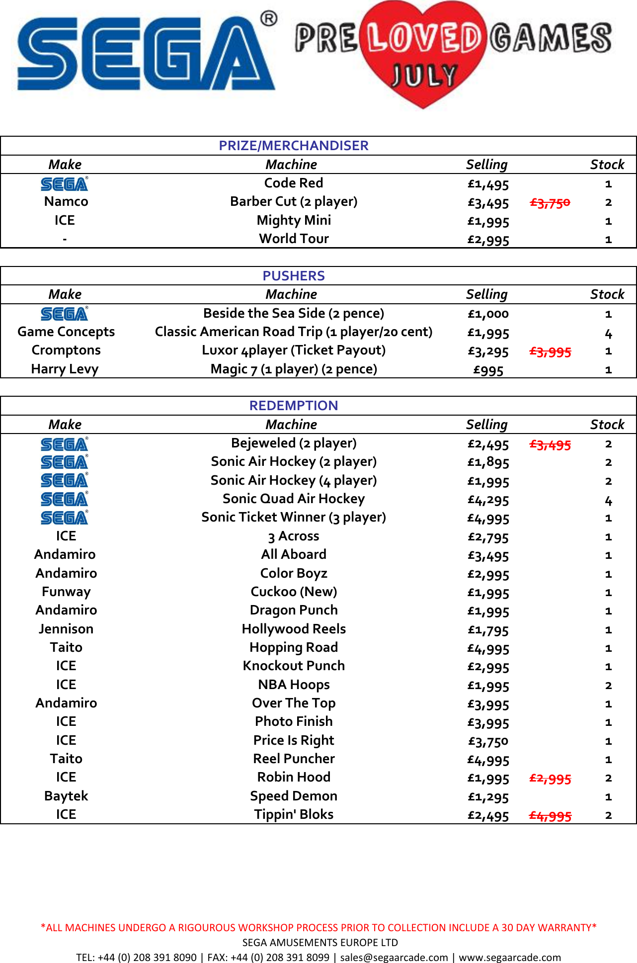 Page 2 of 3 - Arcade Sega Pre Loved Games July 2014 User Manual