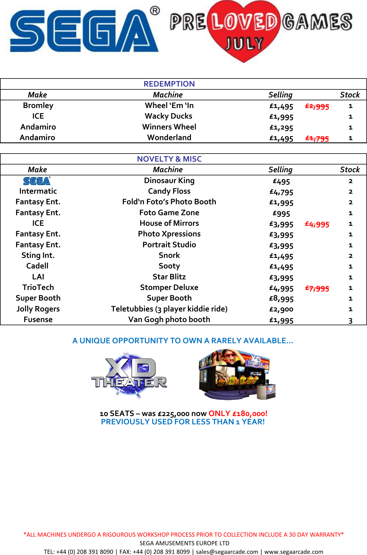 Page 3 of 3 - Arcade Sega Pre Loved Games July 2014 User Manual