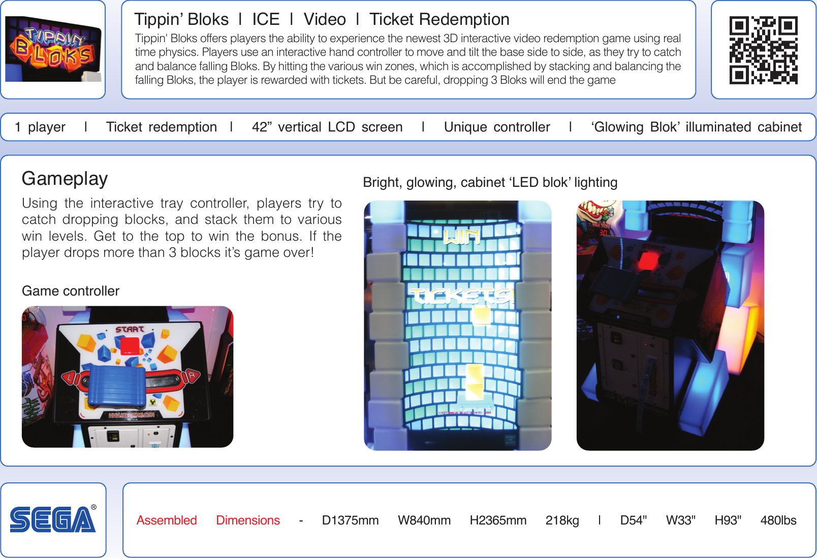 Page 2 of 2 - Arcade Tippin Bloks Info Sheet User Manual