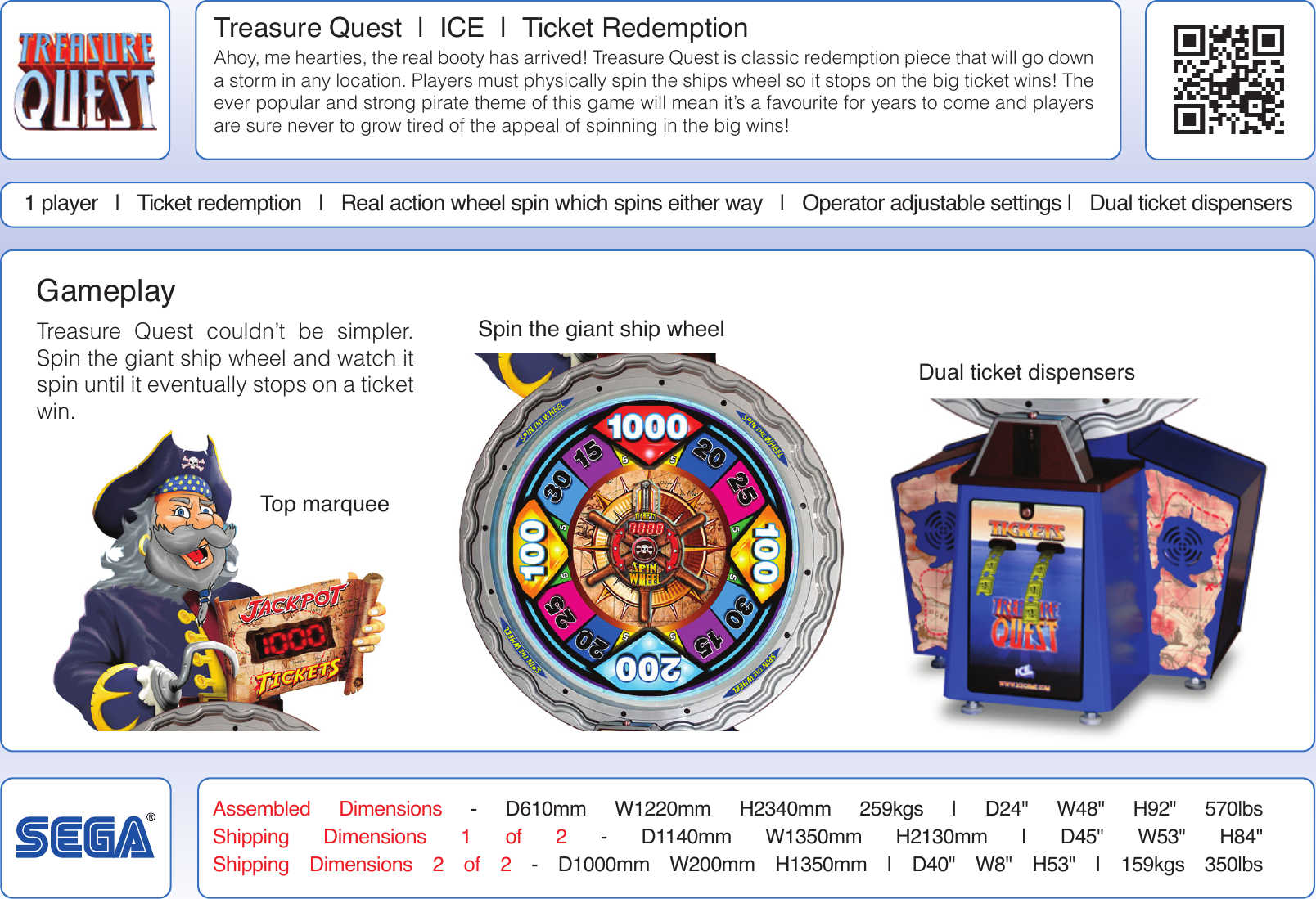 Page 2 of 2 - Arcade Treasure Quest Info Sheet User Manual