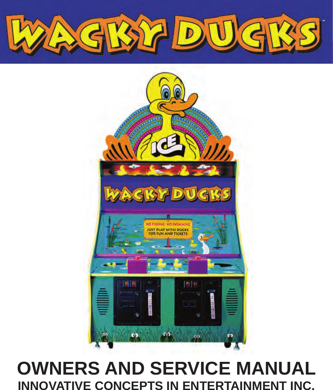 Arcade Wacky Ducks Manual Service 11 01 07 User