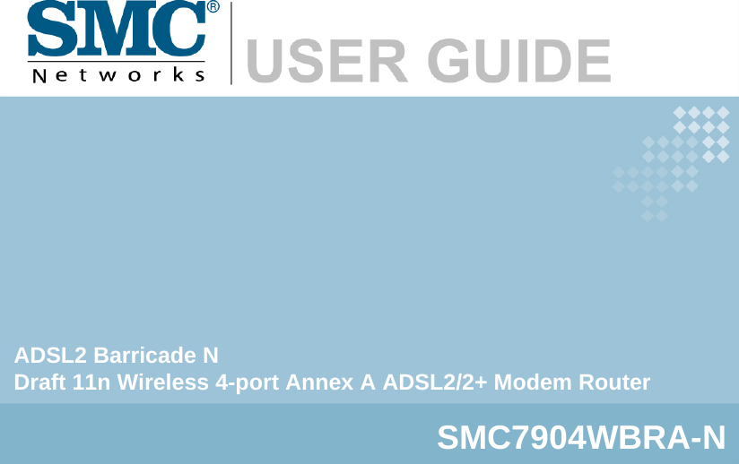 ADSL2 Barricade NDraft 11n Wireless 4-port Annex A ADSL2/2+ Modem RouterSMC7904WBRA-N