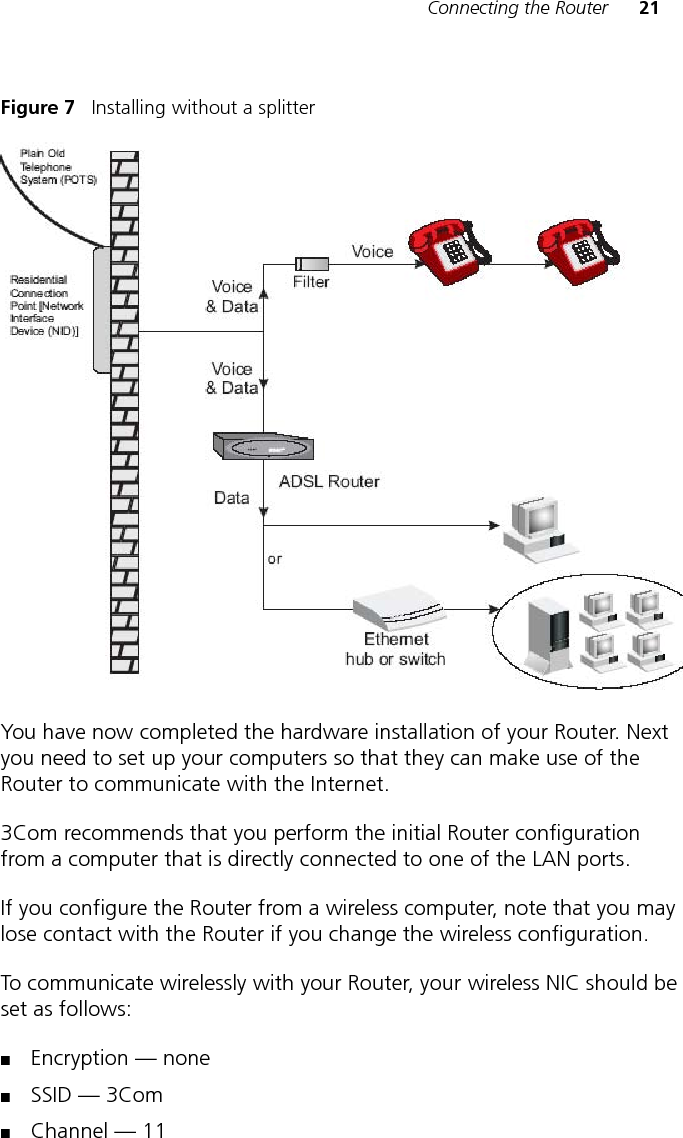 22 CHAPTER 2: INSTALLING THE ROUTER