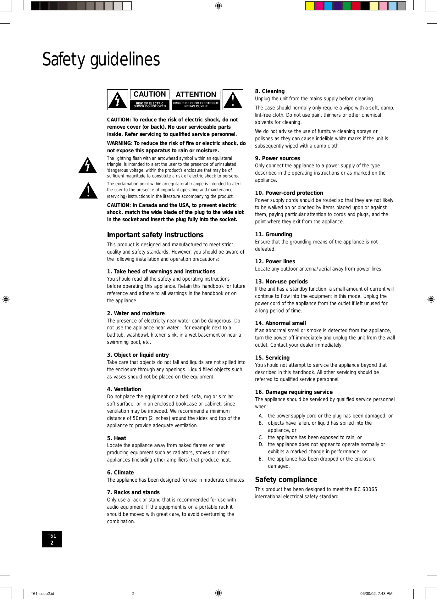 Page 2 of 12 - Arcam Arcam-T61-Users-Manual-  Arcam-t61-users-manual