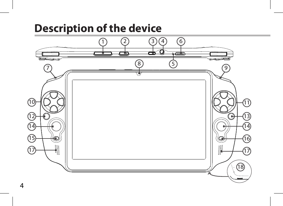 4A70GT_FRONT VIEW_scale: 1/21012141517A70GT_TOP VIEW_scale: 1/211131416175218973 4 6A70GT_BACK VIEW_scale: 1/218Description of the device