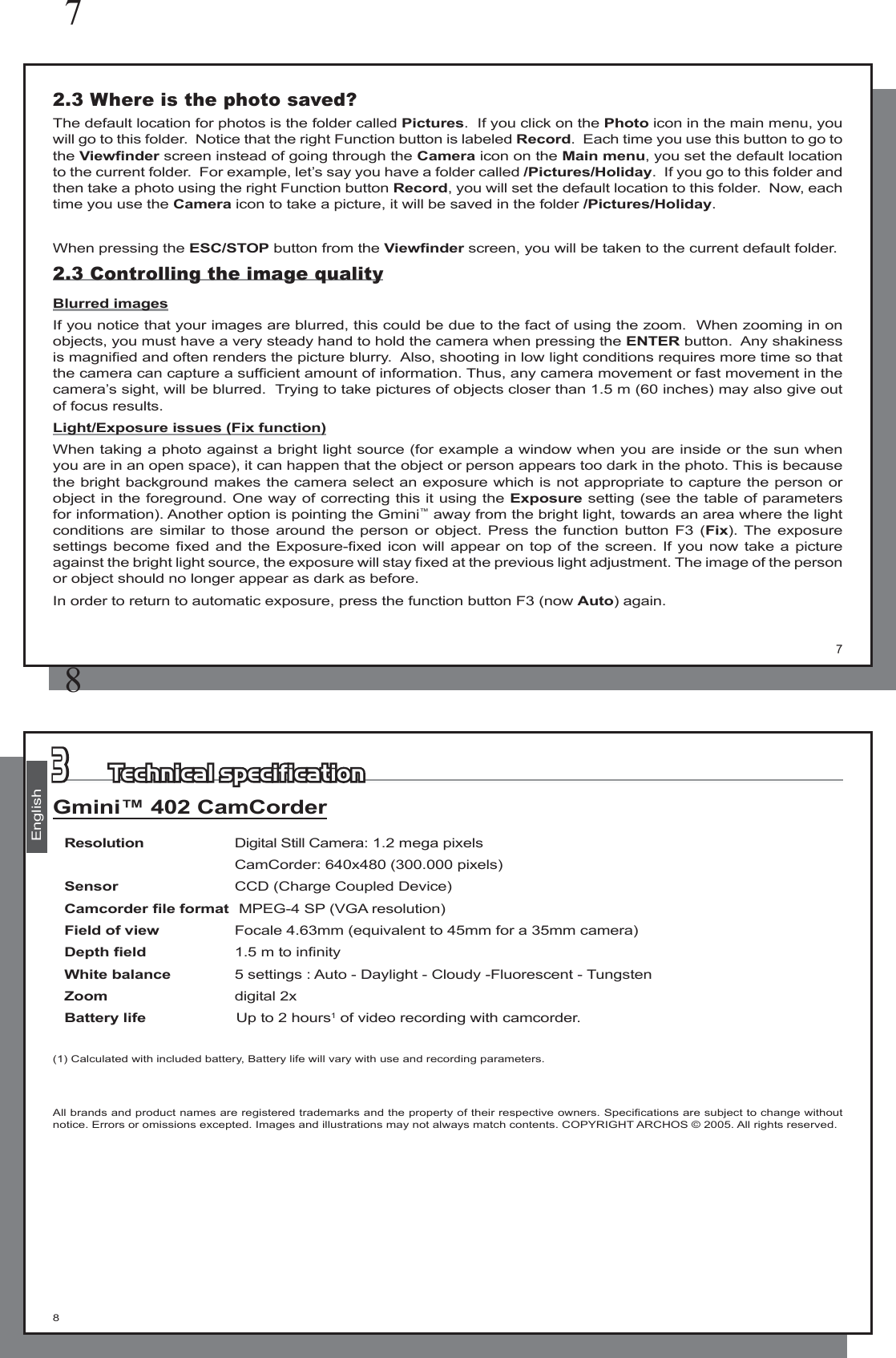 Page 4 of 4 - Archos Archos-Gmini-402-Camcorder-Users-Manual- EN_Manual_HD_v10.indb  Archos-gmini-402-camcorder-users-manual