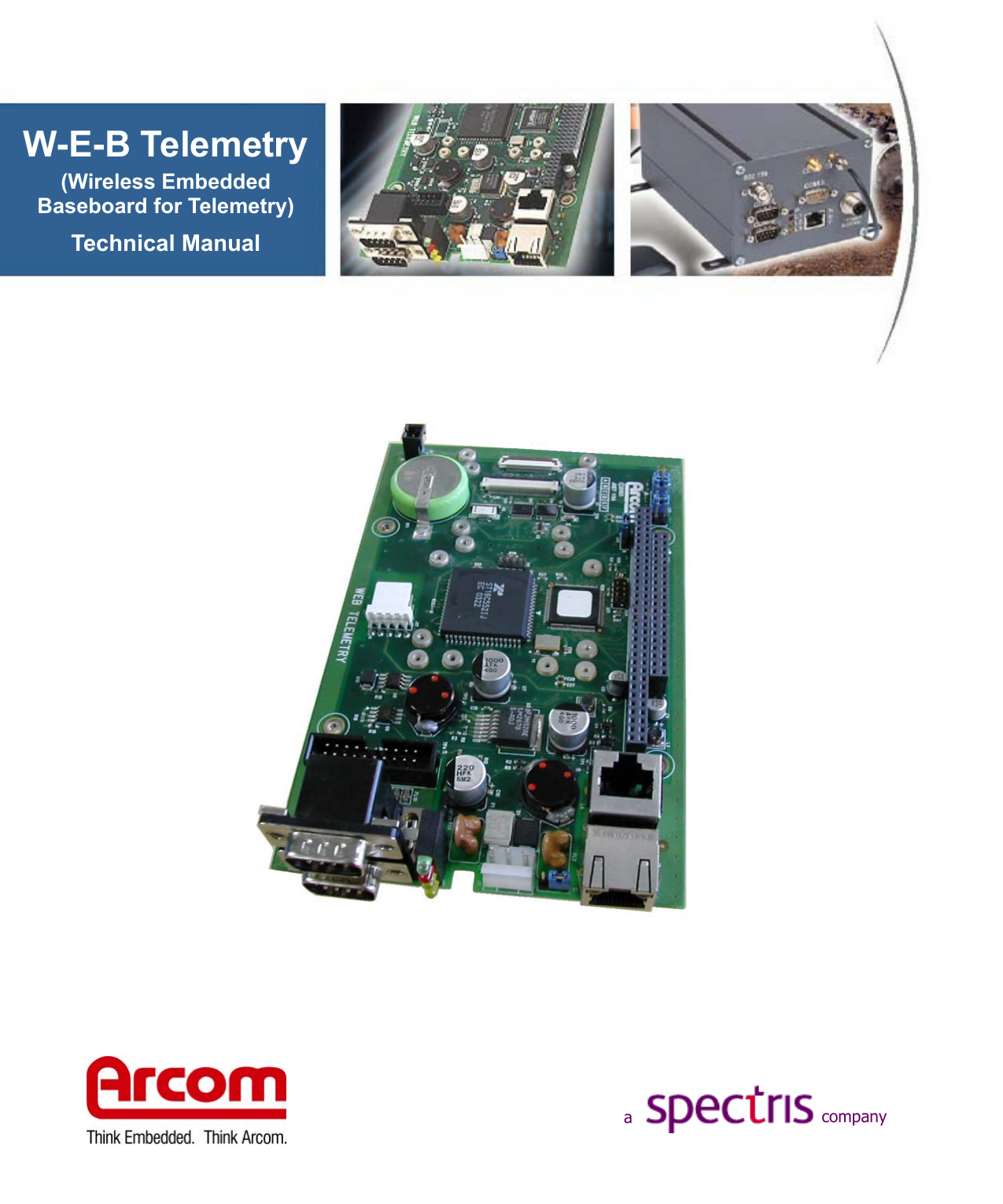   W-E-B Telemetry (Wireless Embedded Baseboard for Telemetry) Technical Manual companya