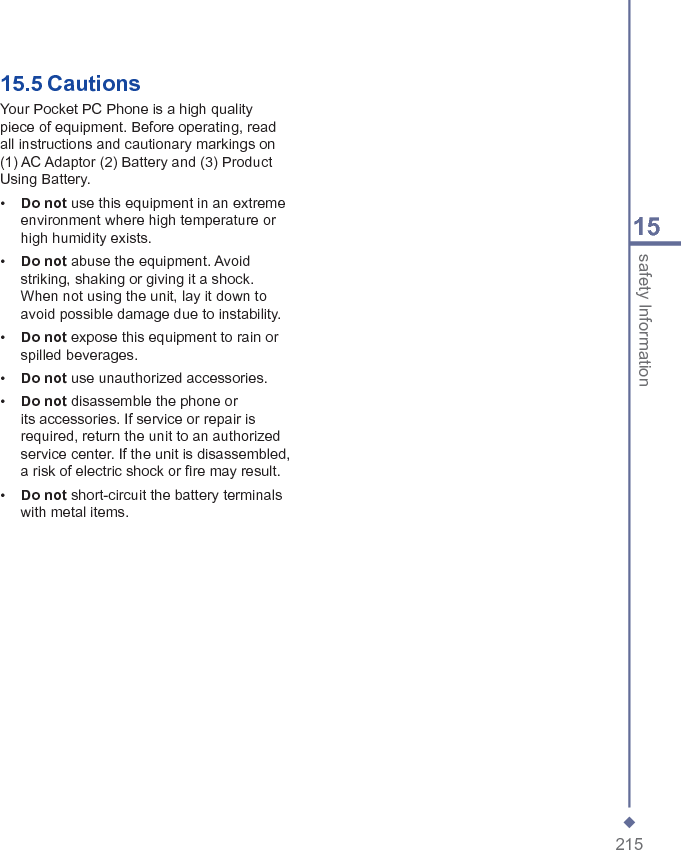 21615Safety  Information