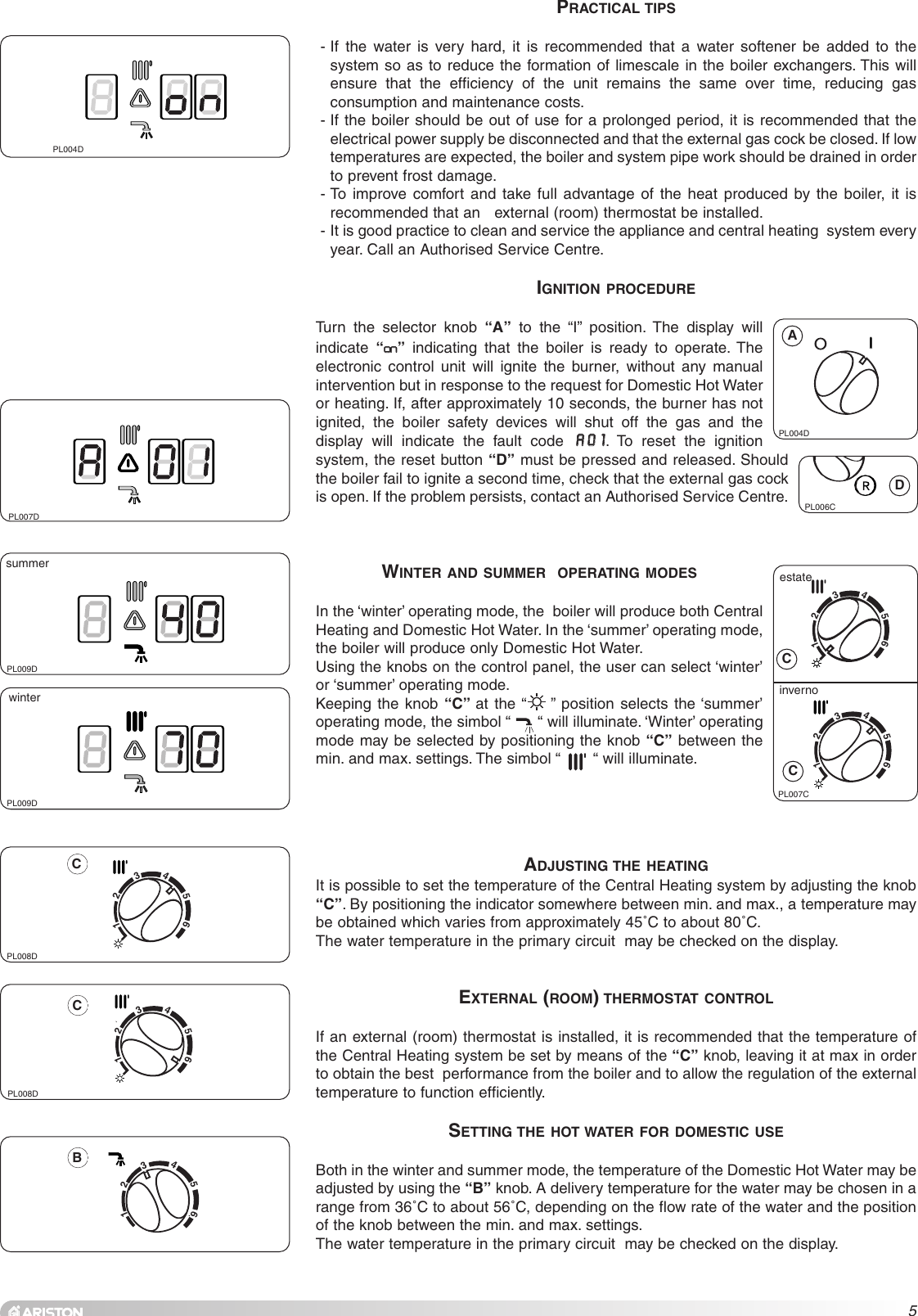 Page 5 of 8 - Ariston Ariston-Ariston-Boiler-28-Mffi-Users-Manual- 841853000  Ariston-ariston-boiler-28-mffi-users-manual