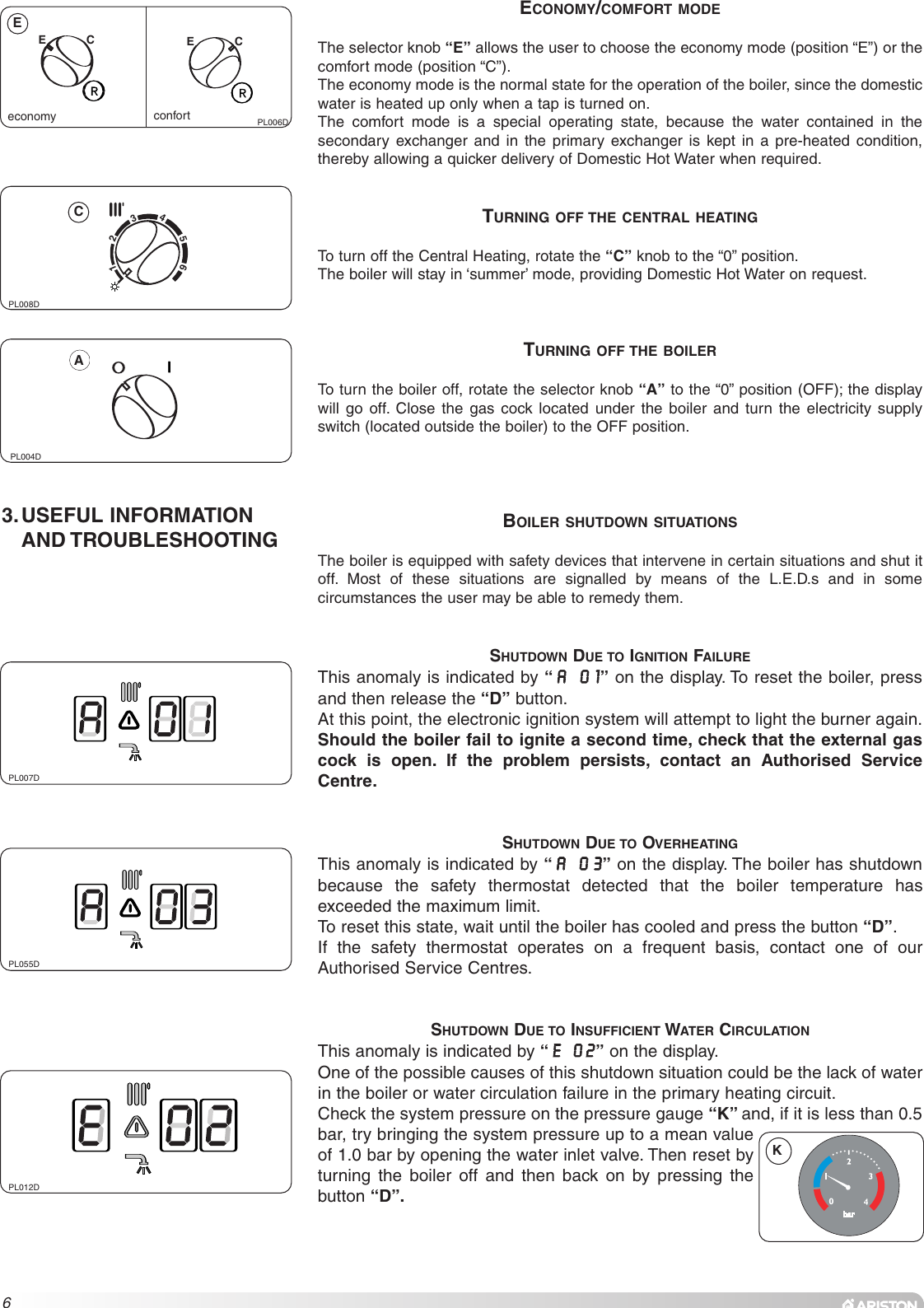 Page 6 of 8 - Ariston Ariston-Ariston-Boiler-28-Mffi-Users-Manual- 841853000  Ariston-ariston-boiler-28-mffi-users-manual