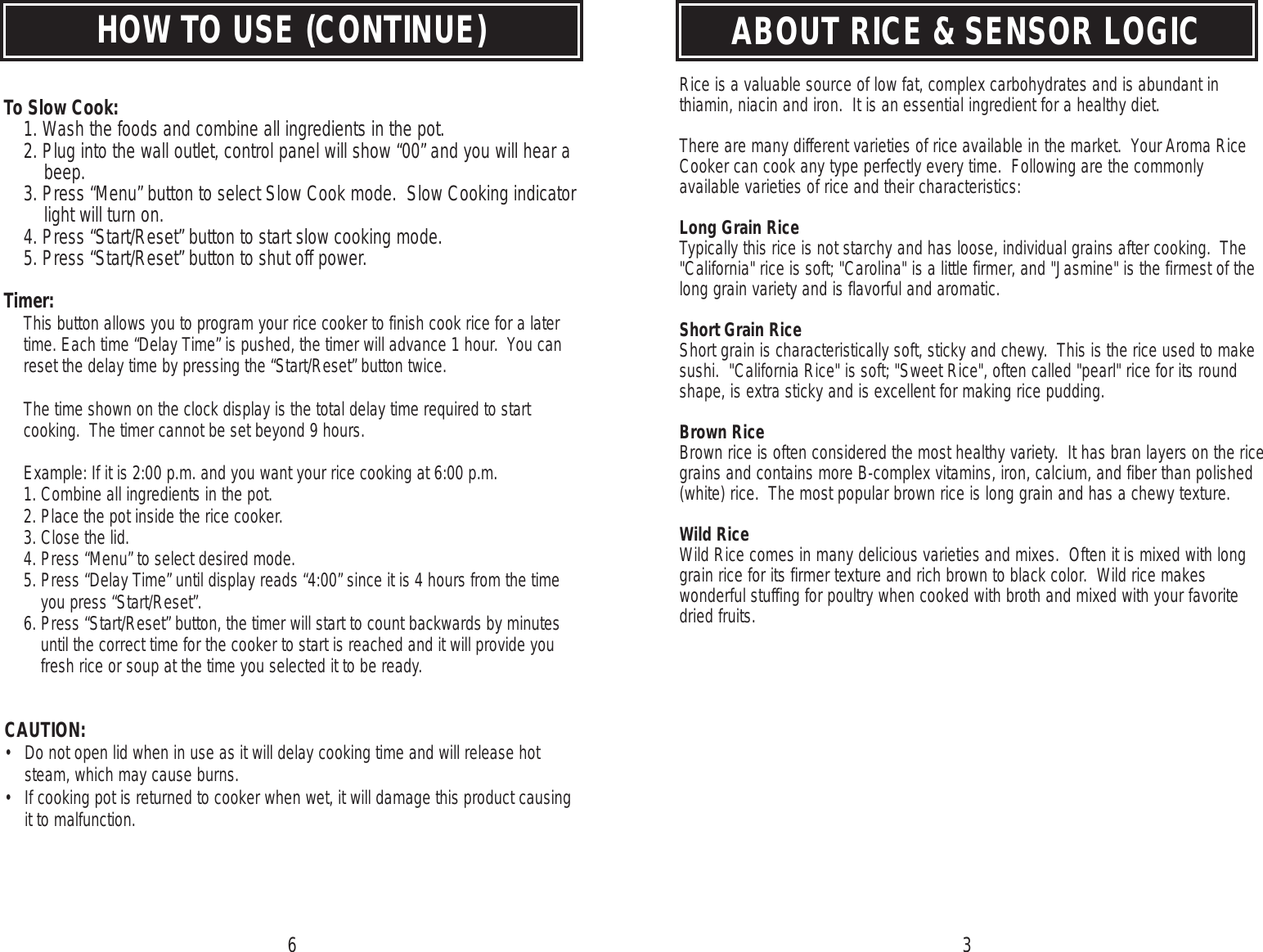 Page 5 of 12 - Aroma Aroma-Aroma-Rice-Cooker-Prc-550-556-Users-Manual-  Aroma-aroma-rice-cooker-prc-550-556-users-manual
