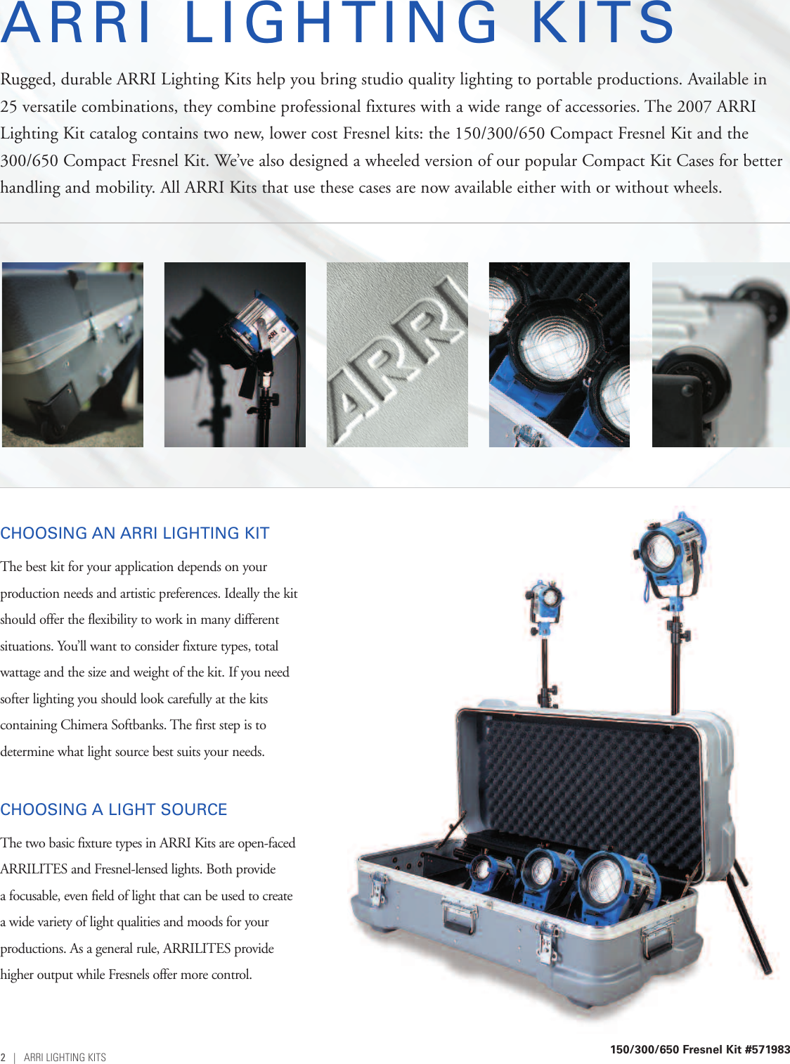 Page 2 of 12 - Arri Arri-Lighting-Kits-Users-Manual-  Arri-lighting-kits-users-manual