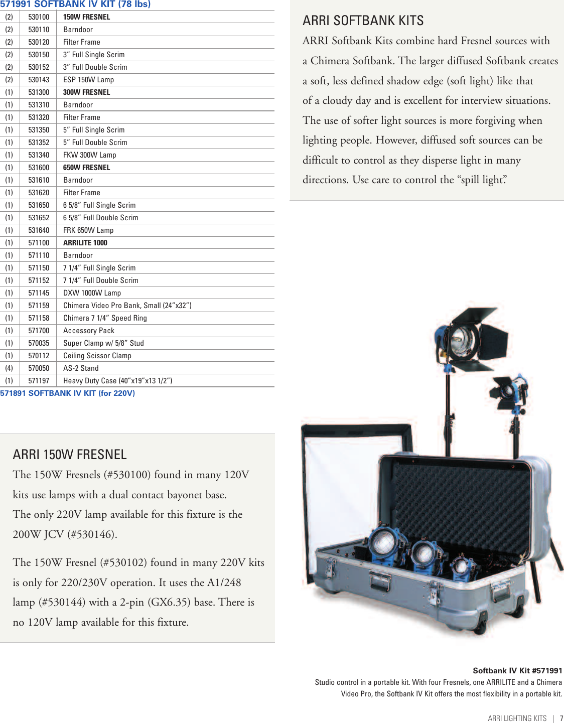 Page 7 of 12 - Arri Arri-Lighting-Kits-Users-Manual-  Arri-lighting-kits-users-manual