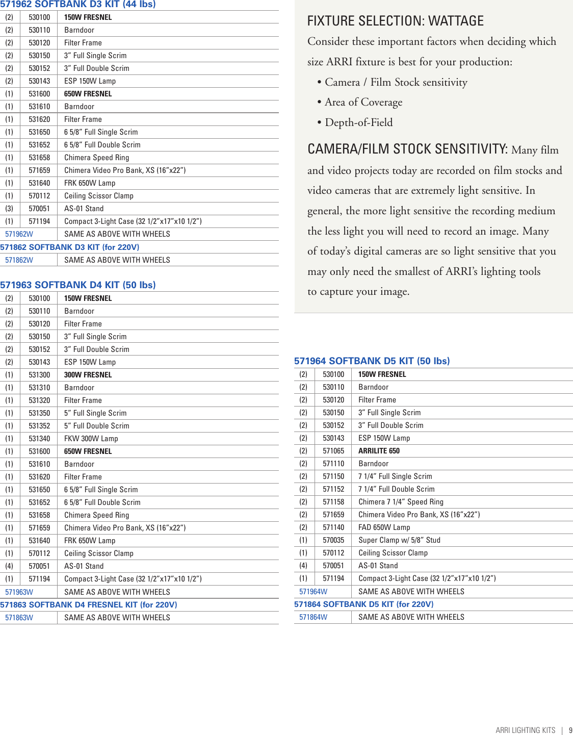 Page 9 of 12 - Arri Arri-Lighting-Kits-Users-Manual-  Arri-lighting-kits-users-manual