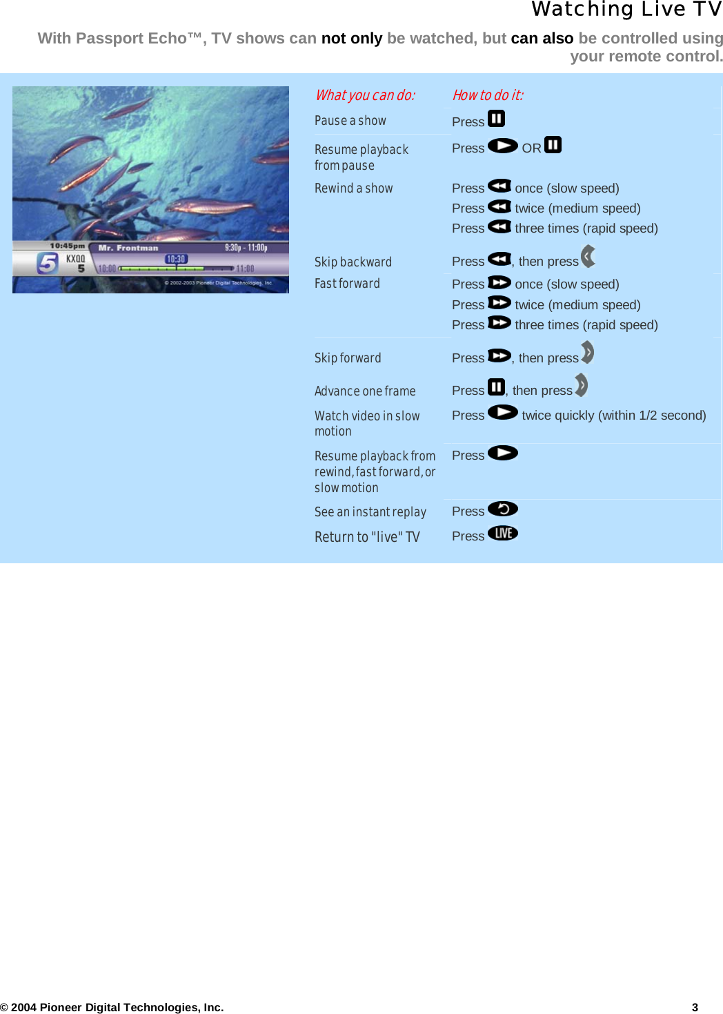 Page 3 of 10 - Arris DCT6412 - Echo1.6GettingStarted1.1 User Manual DCT6412: Guide Passport Echo EPG Getting Started