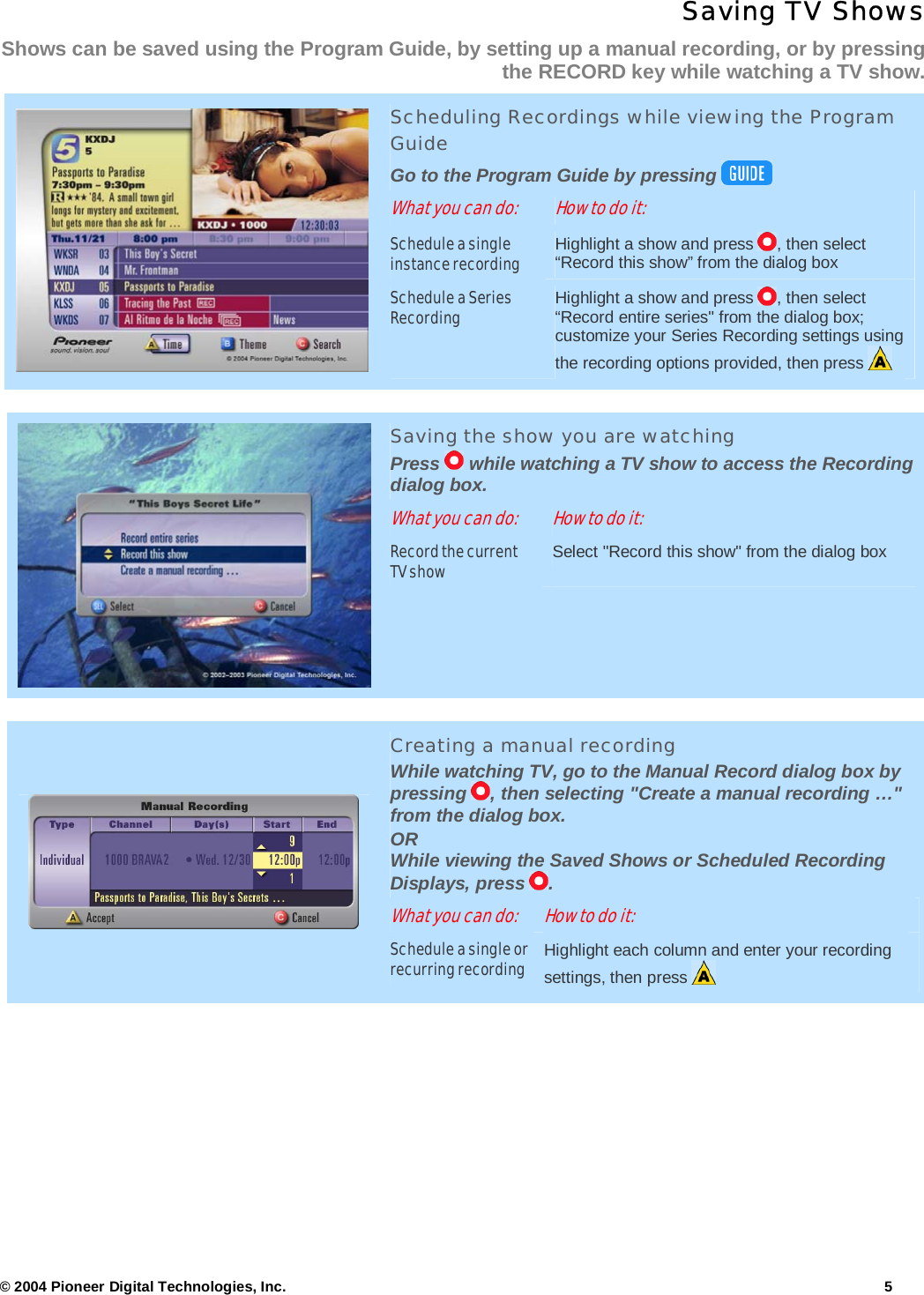 Page 5 of 10 - Arris DCT6412 - Echo1.6GettingStarted1.1 User Manual DCT6412: Guide Passport Echo EPG Getting Started
