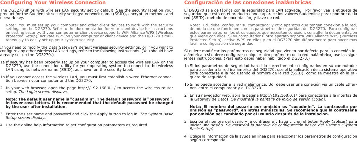 Page 2 of 2 - Arris DG3270A Touchstone DG860A Data Gateway Quick Install Guide User Manual DG3270A-SL: Start DG3270A-SL