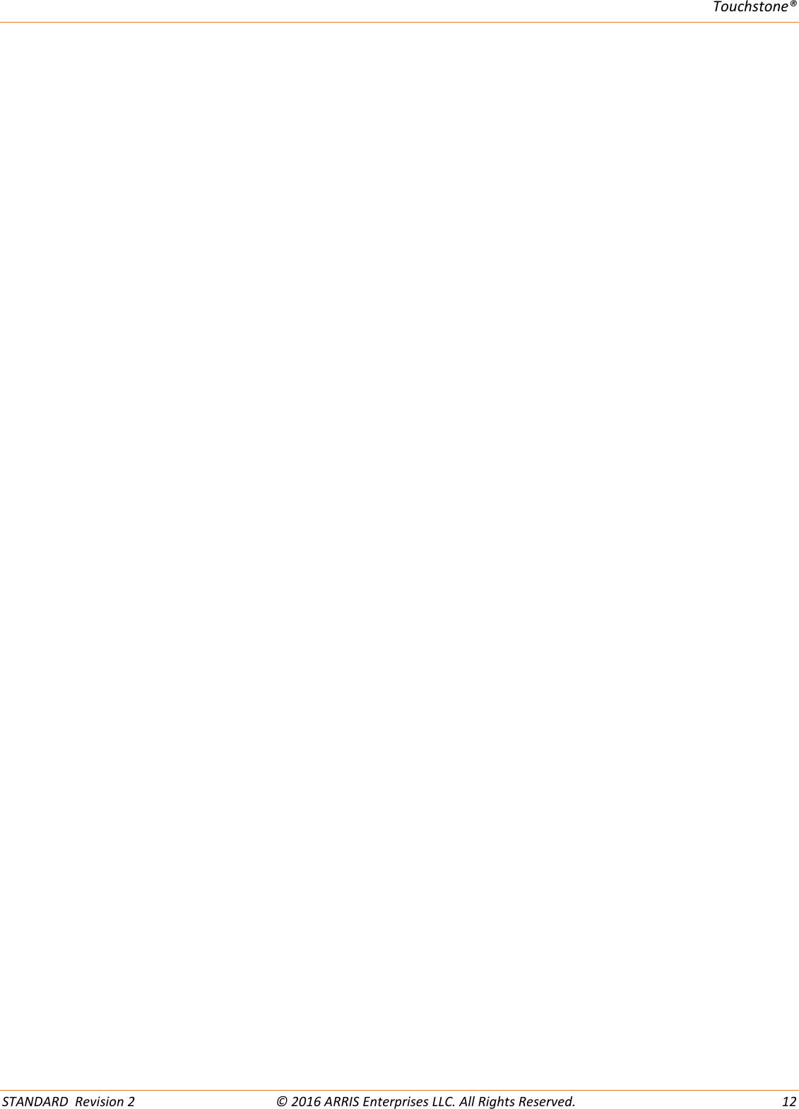 Page 12 of 12 - Arris Touchstone Battery BPB026S (Orderable SKU: 794068) Quick Reference User Manual BPB026S: Start Guide