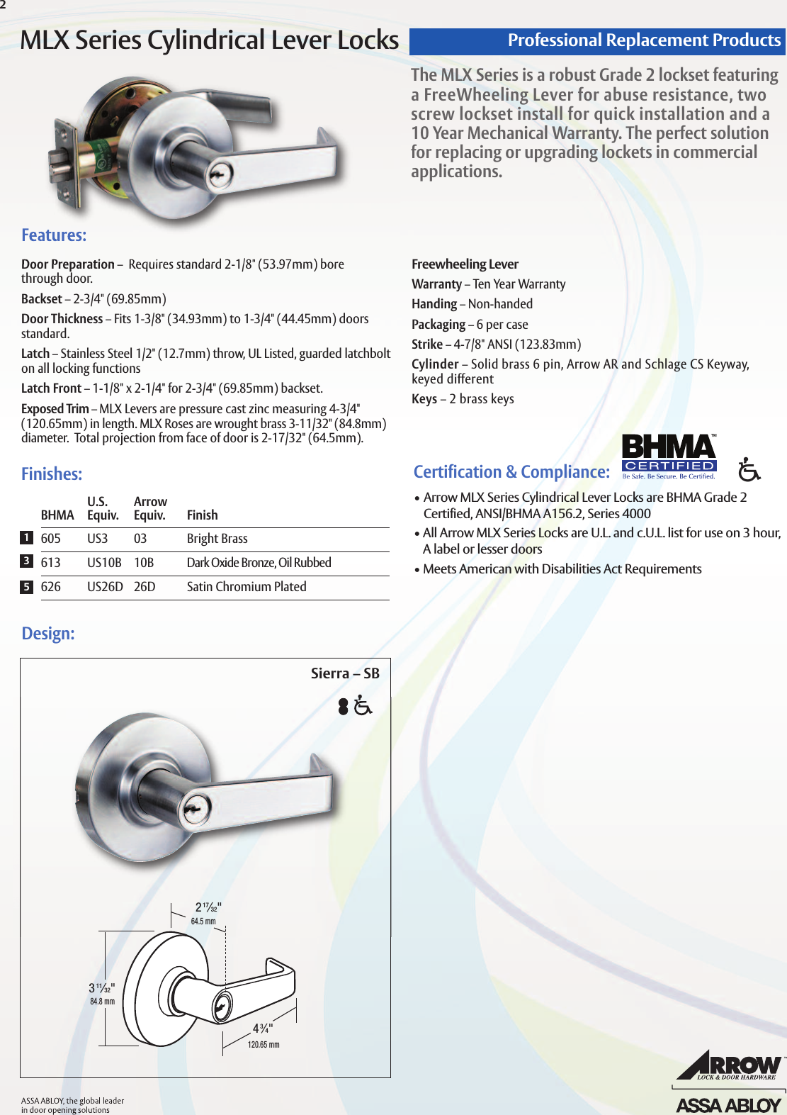 Page 1 of 3 - Arrow  MLX Series Cutsheet MLXCutsheet