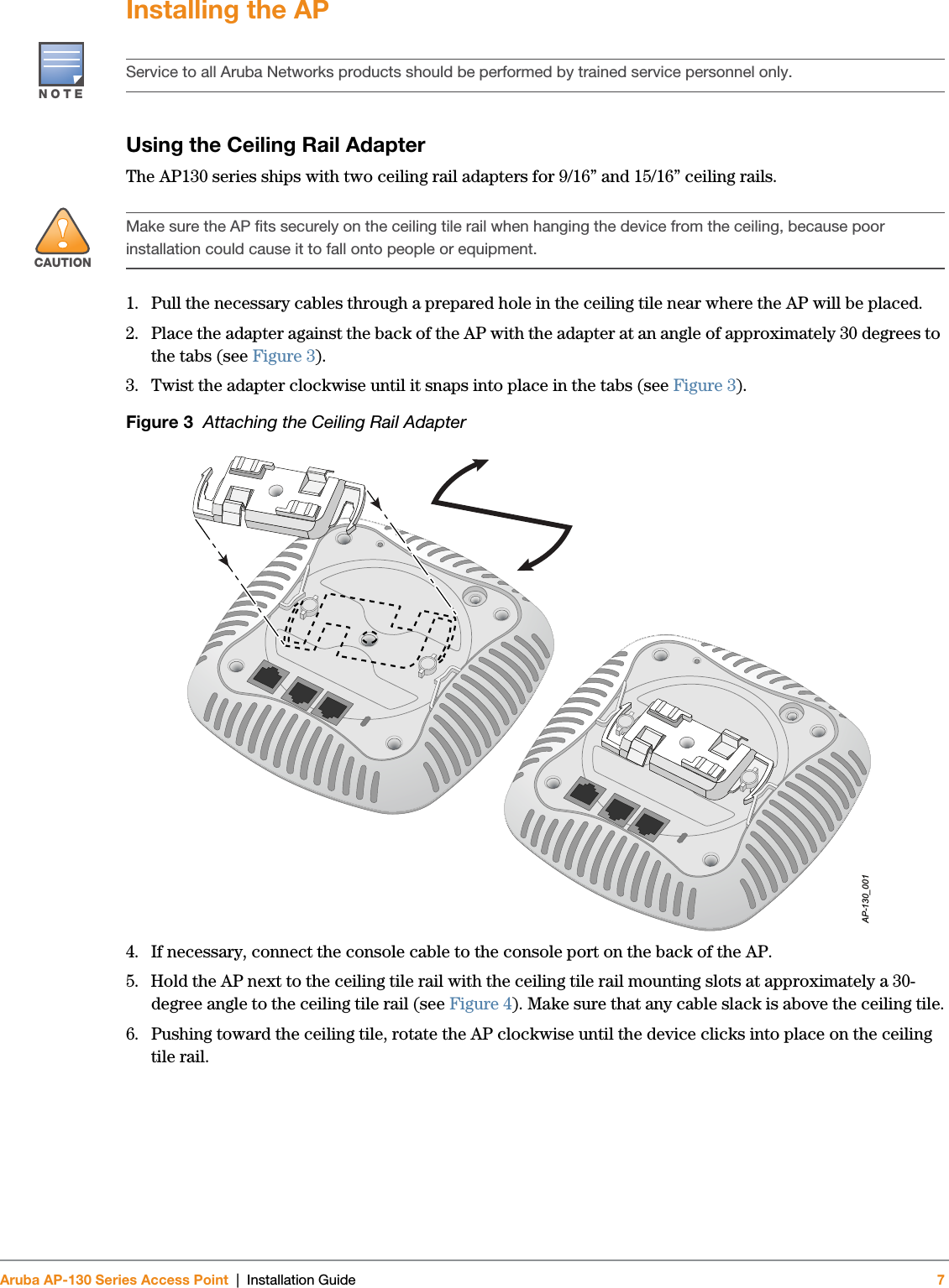 Aruba Networks AP134135 IEEE 802.11 a/b/g/n Access Point User Manual ...