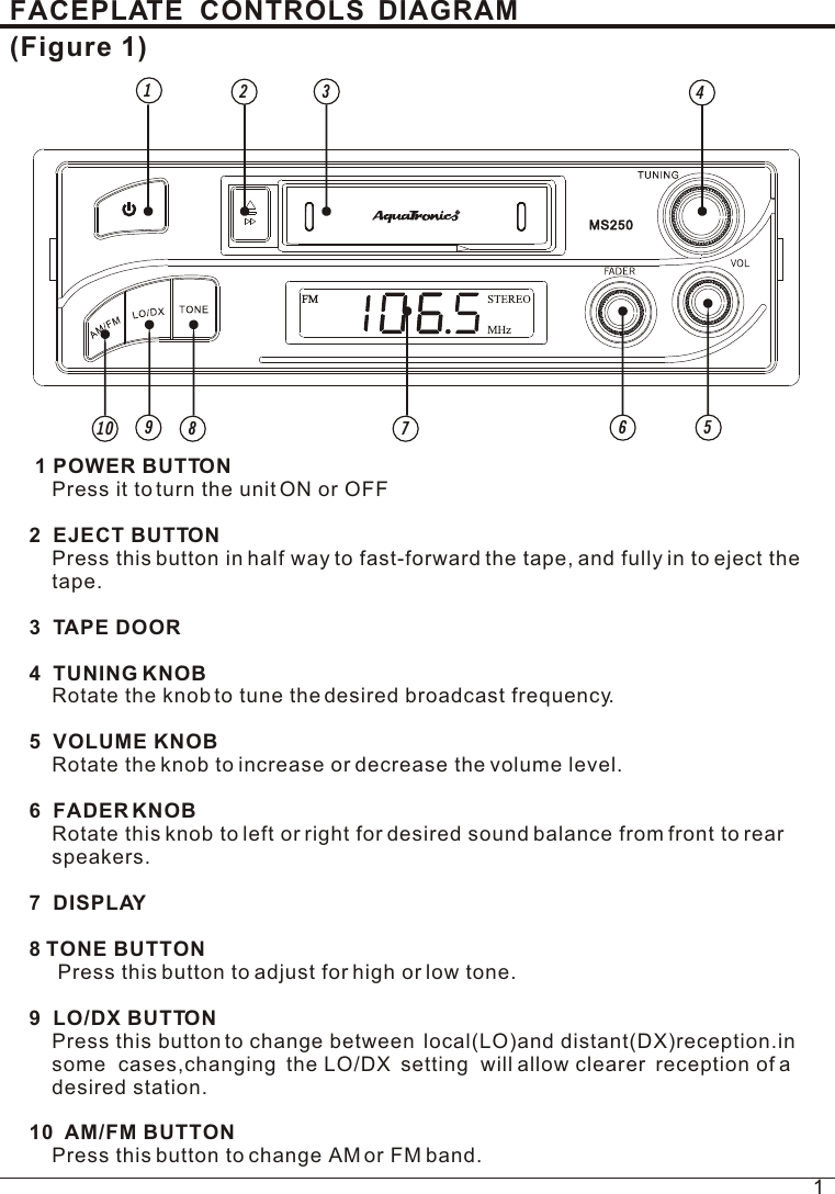 Asa Electronics Ms250 Users Manual Ms 0250 C U N