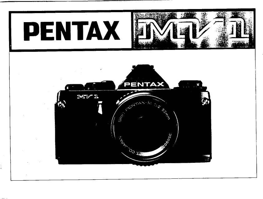 Asahi Pentax Mv 1 Instruction Manual