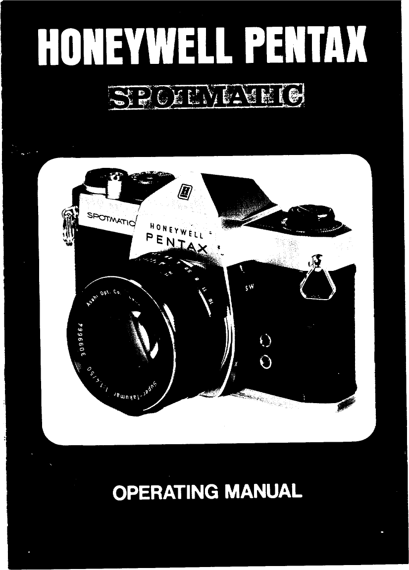 Asahi Pentax Spotmatic Instruction Manual