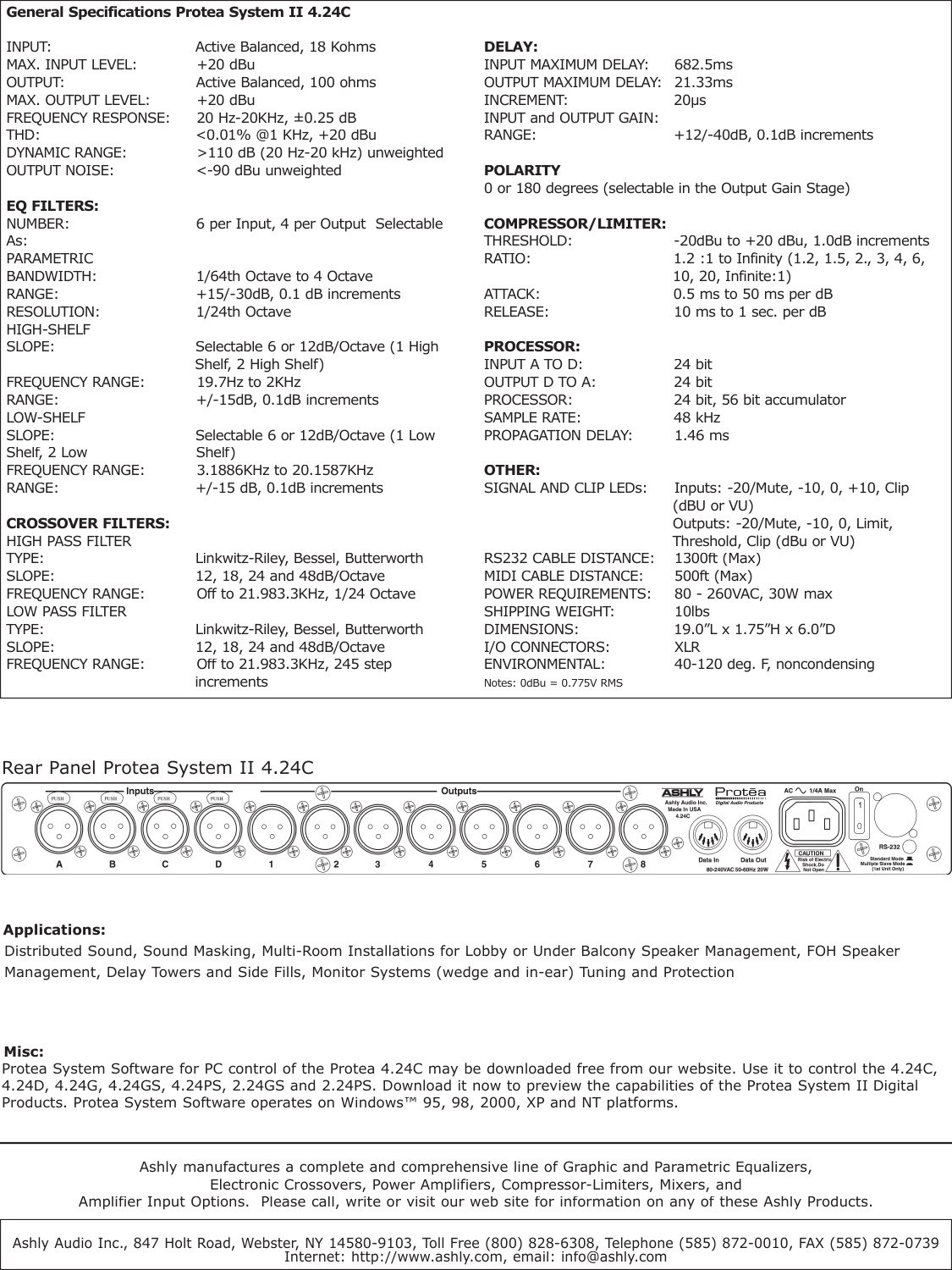 Page 2 of 2 - Ashly Ashly-Protea-System-Ii-4-24C-Users-Manual- 424c-f  Ashly-protea-system-ii-4-24c-users-manual