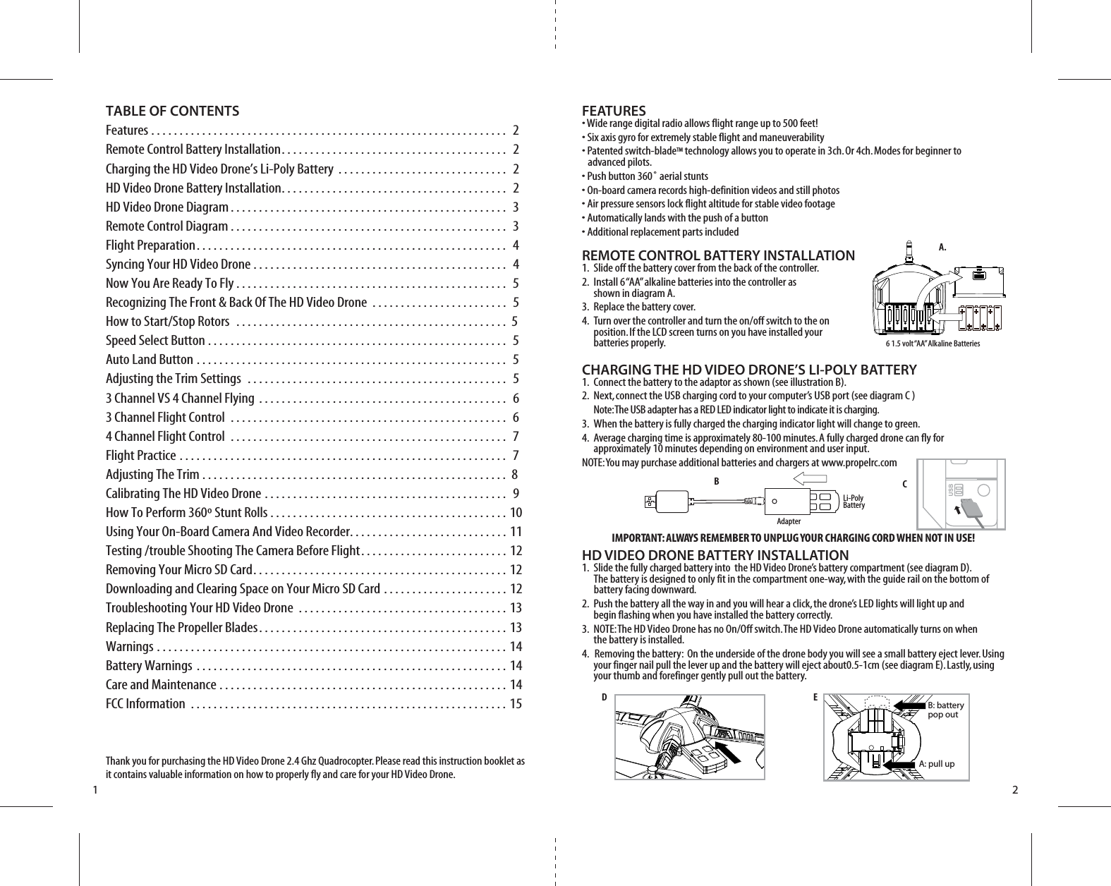 propel maximum x18 drone manual