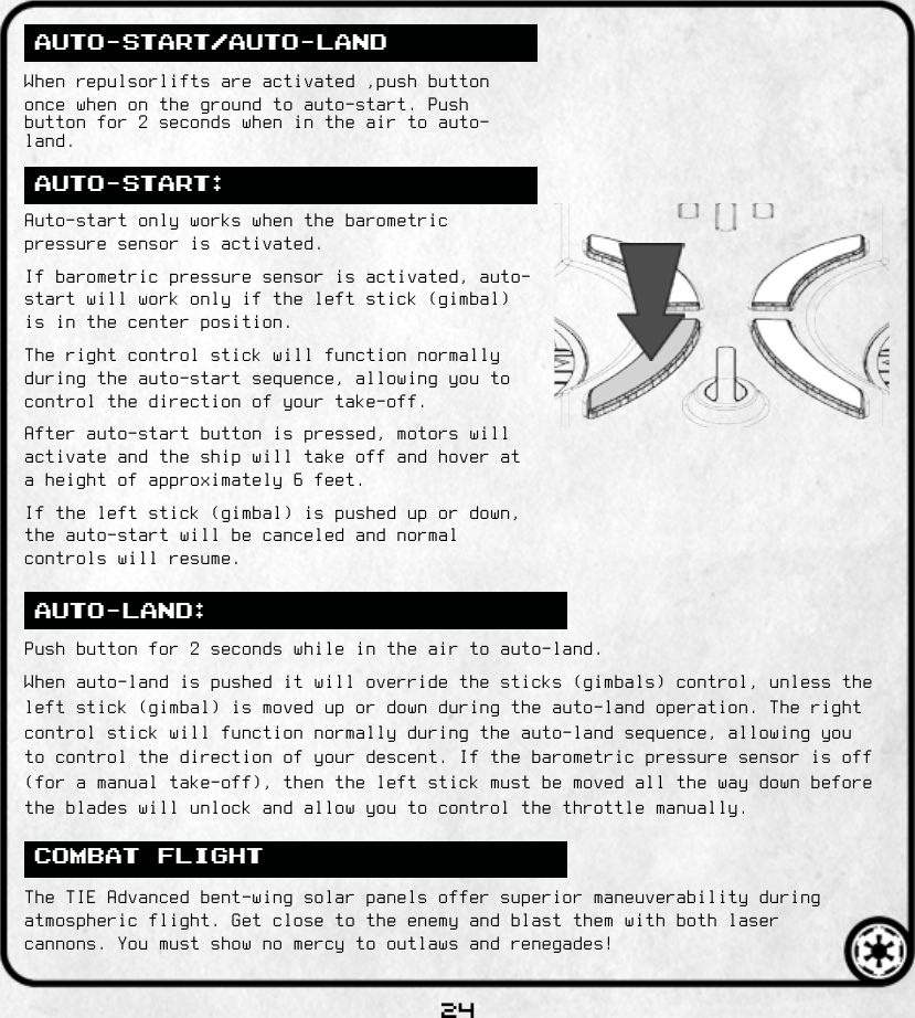 24AUTO-START/AUTO-LANDAUTO-START:AUTO-LAND: COMBAT FLIGHT