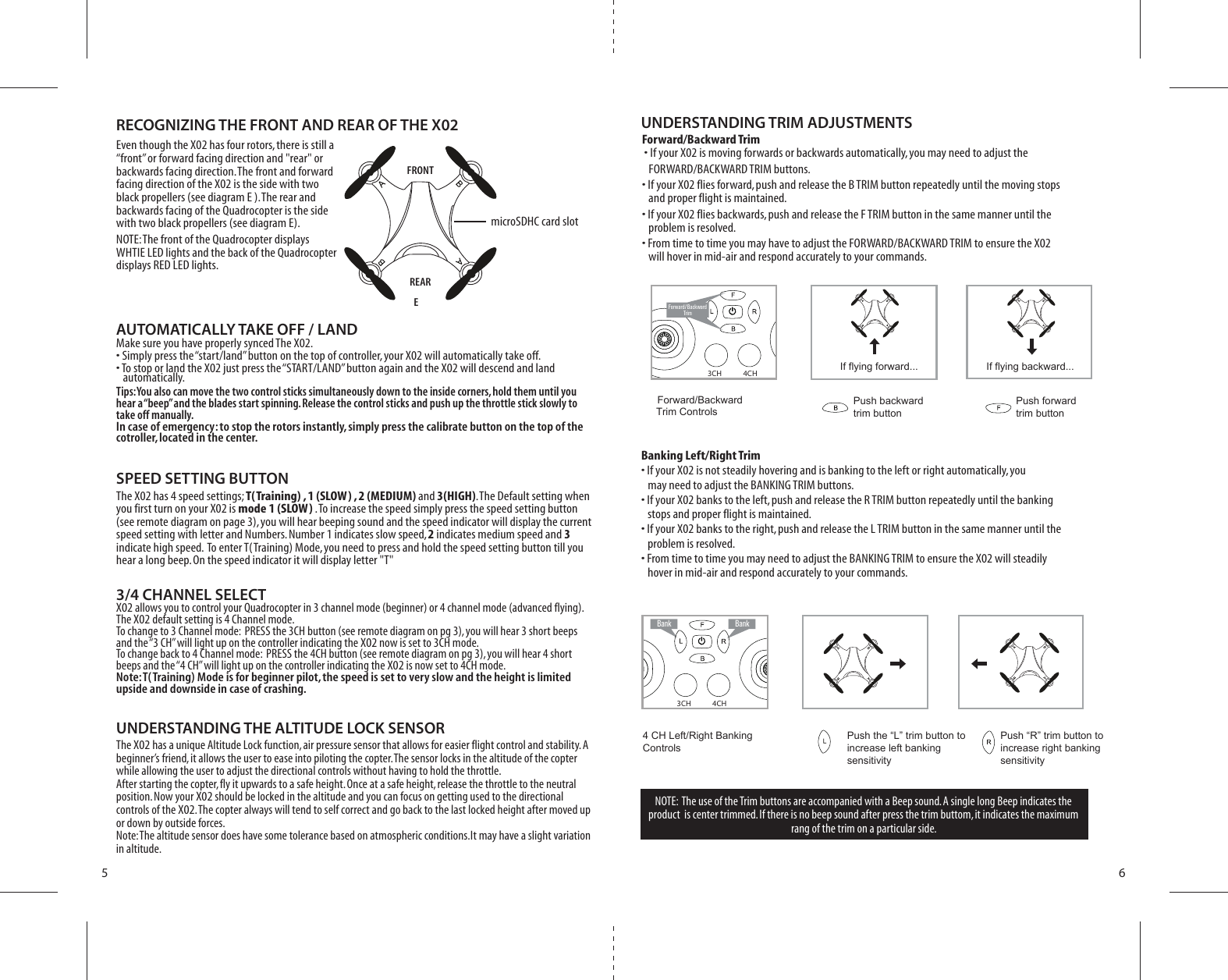 Page 4 of Asian Express VL-3520R X02 Micro Drone with Video User Manual C60 WM X02 Video Drone IM Eng 20180122