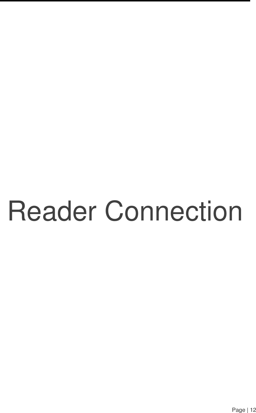     Page | 12        Reader Connection 