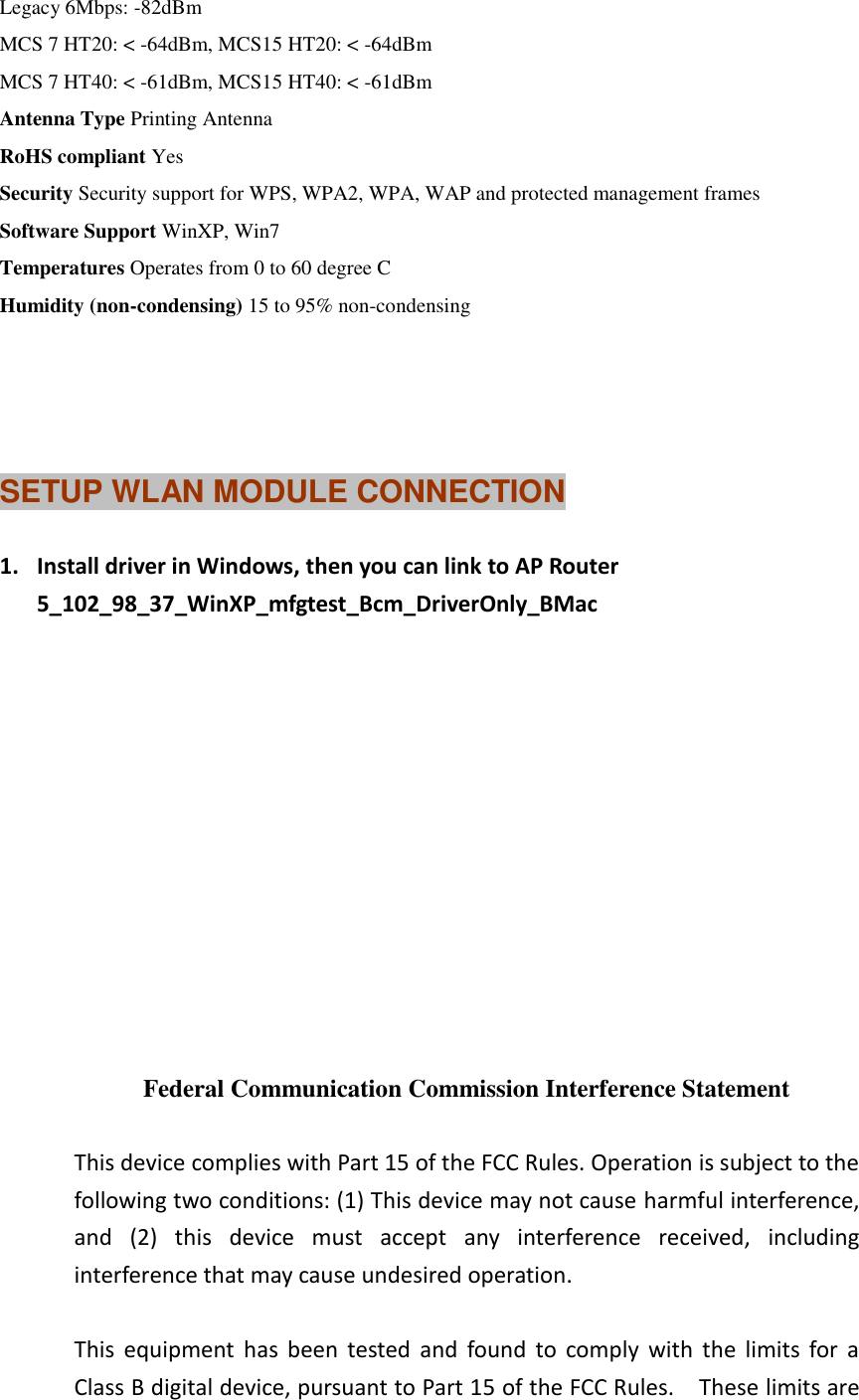 Askey Computer Wlu Wireless Lan Module User Manual