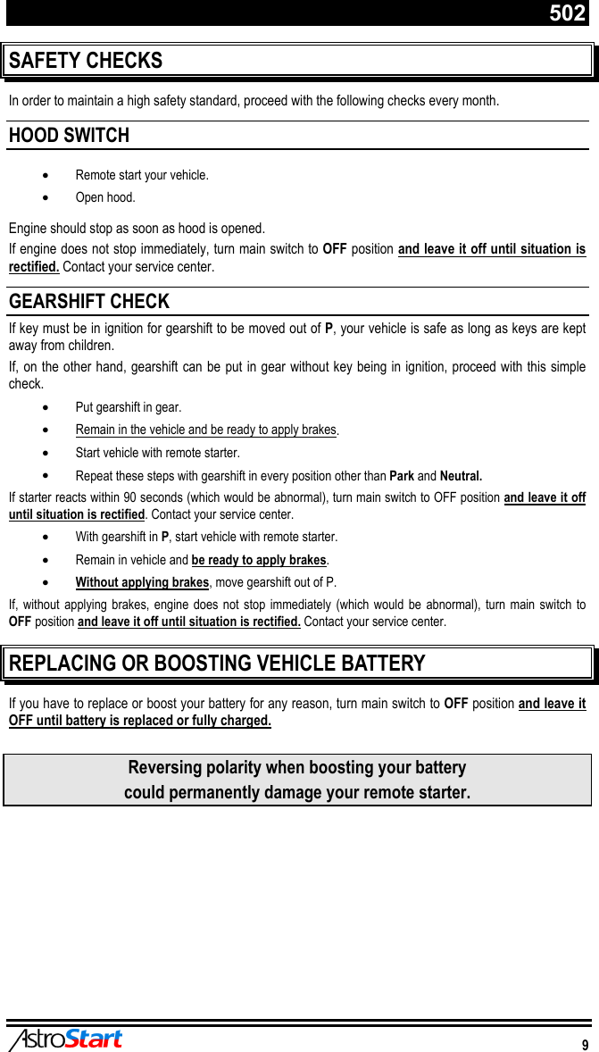 Page 11 of 12 - Astrostart Astrostart-502-Users-Manual 193-127-300-01 _Usager 502_