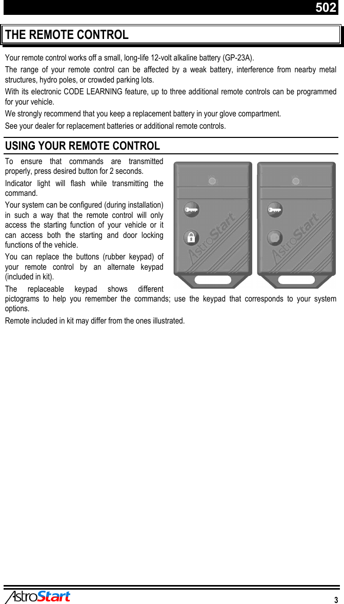Page 5 of 12 - Astrostart Astrostart-502-Users-Manual 193-127-300-01 _Usager 502_