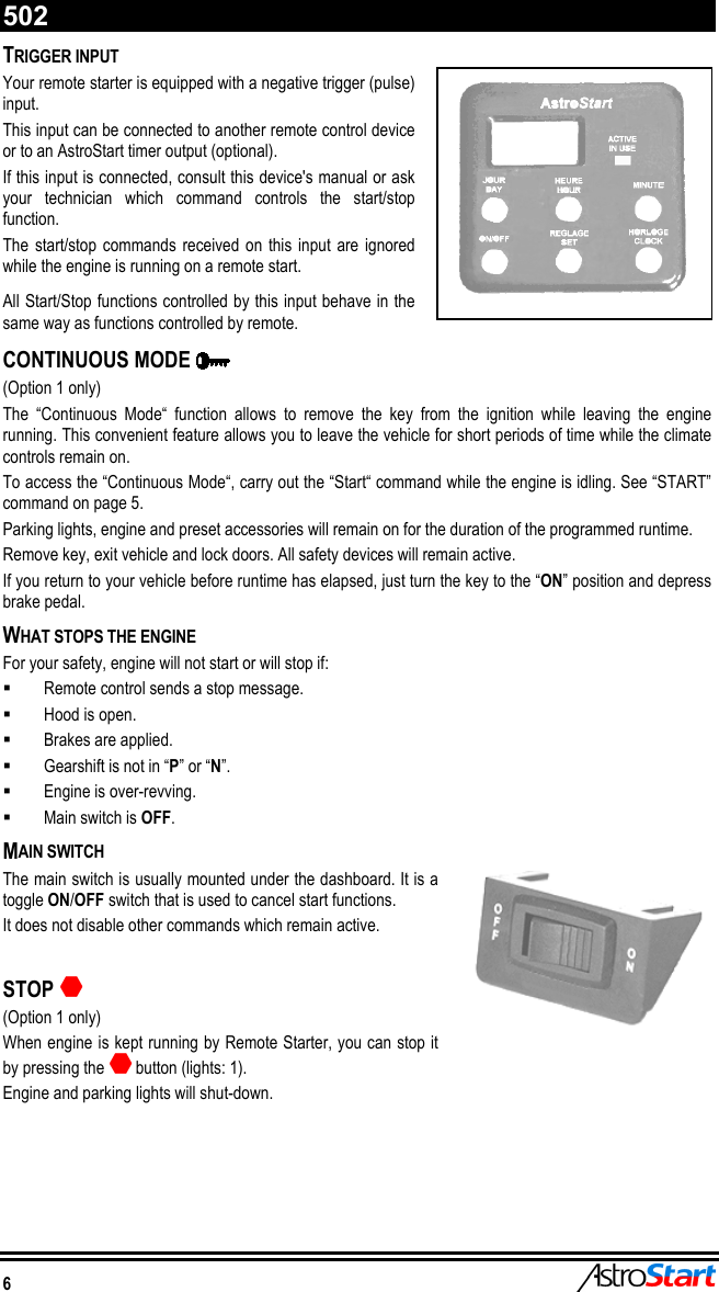 Page 8 of 12 - Astrostart Astrostart-502-Users-Manual 193-127-300-01 _Usager 502_
